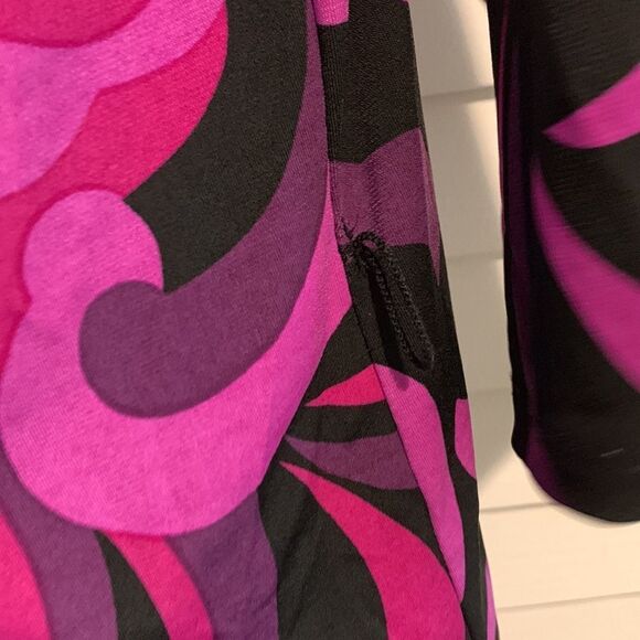 Lane Bryant purple and black blouse with built in cami - Picture 6 of 7